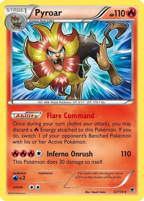 Pyroar card art