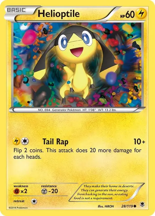 Helioptile (28) card art
