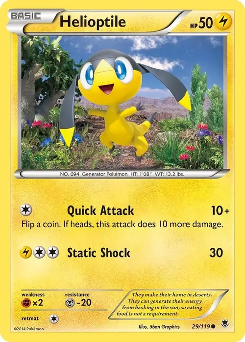 Helioptile (29) card art