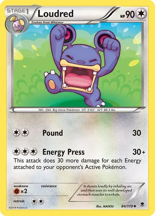 Loudred card art