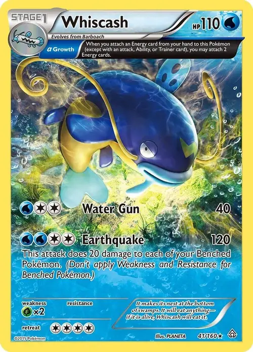 Whiscash (Alpha) card art