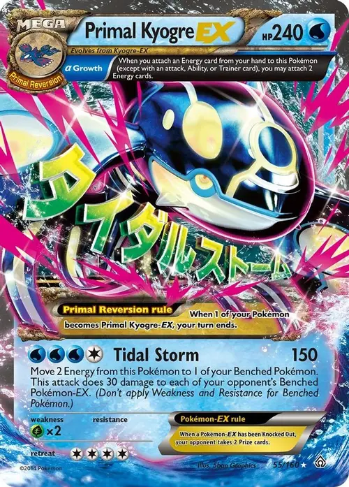 Primal Kyogre EX (Alpha) card art