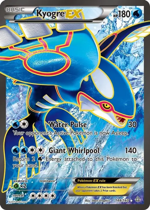 Kyogre EX (148 Full Art) card art
