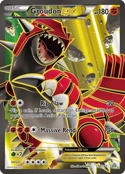 Groudon EX (150 Full Art) card art