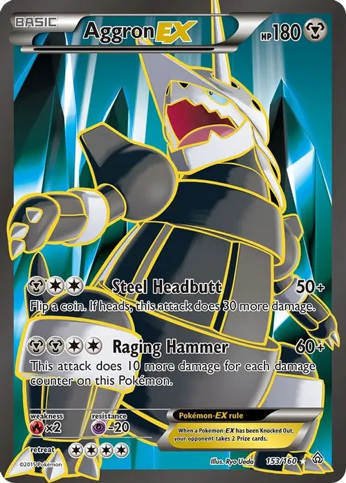 Aggron EX (153 Full Art) card art