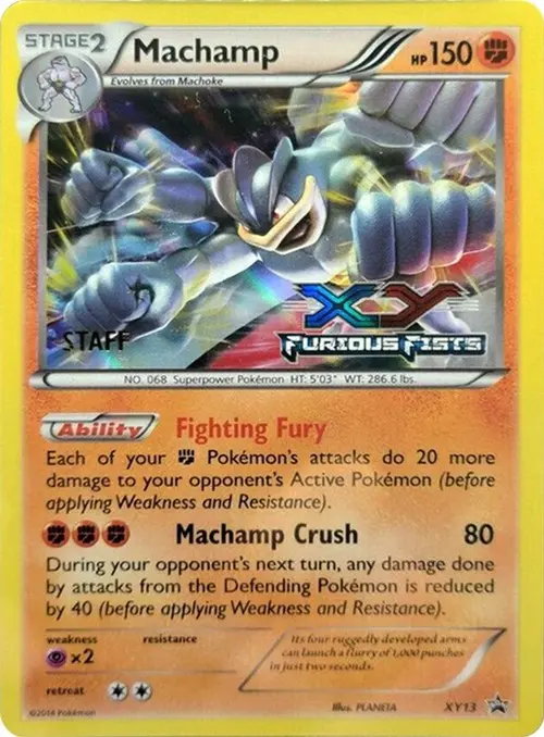 Machamp - XY13 (Prerelease) [Staff] card art
