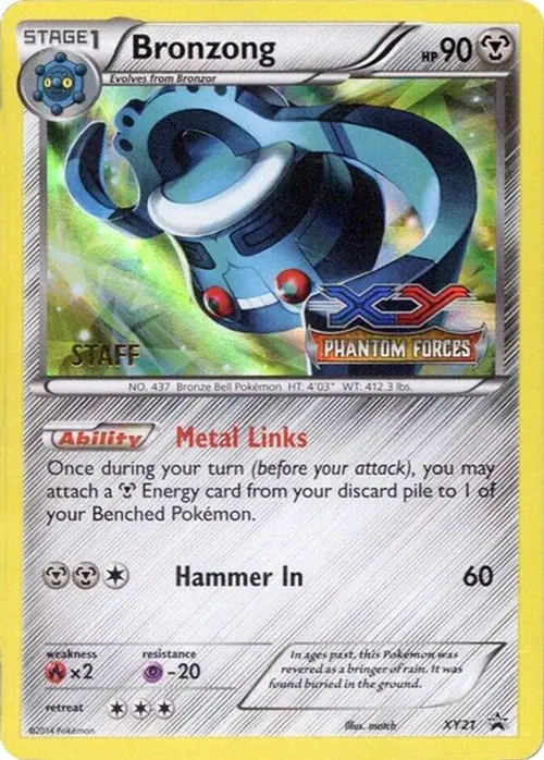 Bronzong - XY21 (Prerelease) [Staff] card art