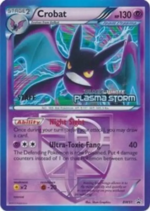 Crobat - BW51 (Team Plasma) (Prerelease) [Staff] card art
