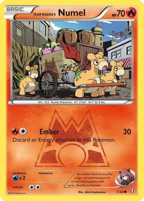Team Magma's Numel card art