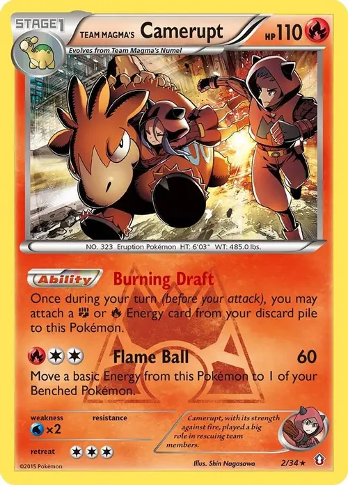 Team Magma's Camerupt card art