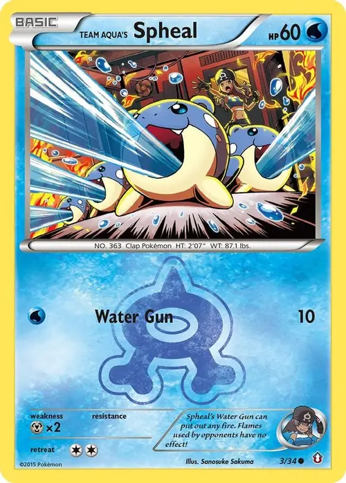 Team Aqua's Spheal card art