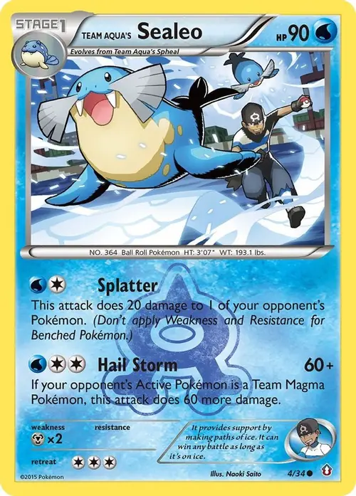 Team Aqua's Sealeo card art