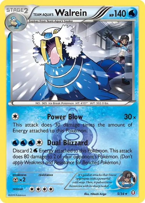 Team Aqua's Walrein card art