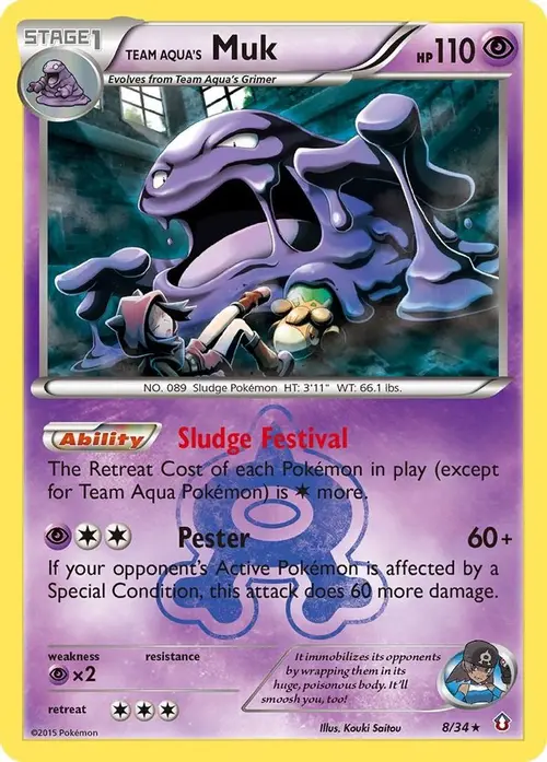 Team Aqua's Muk card art
