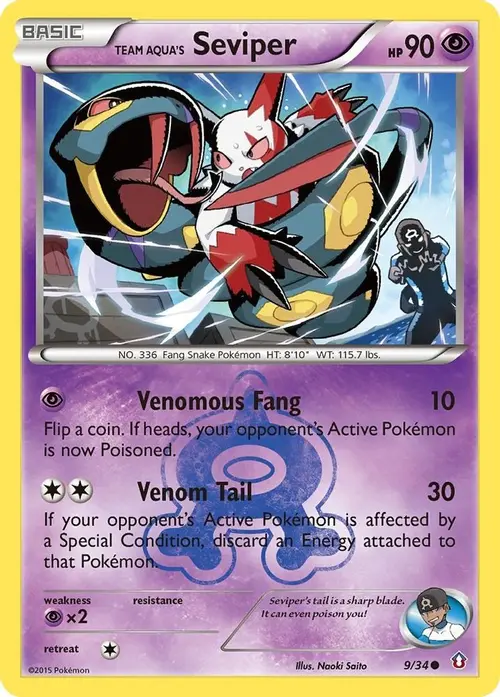 Team Aqua's Seviper card art