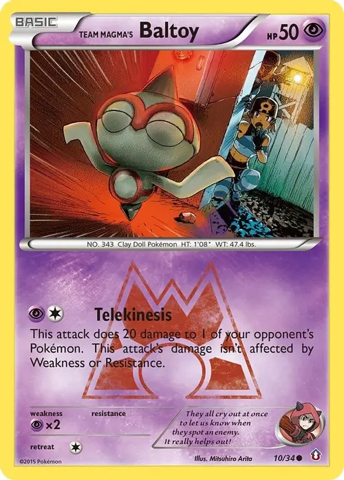 Team Magma's Baltoy card art