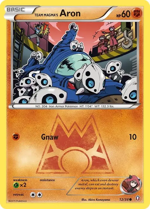 Team Magma's Aron card art