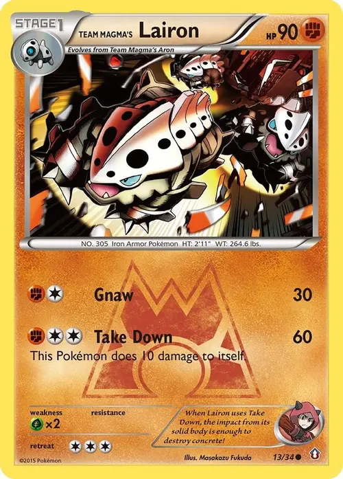 Team Magma's Lairon card art