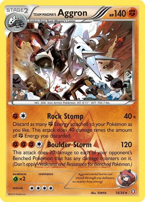 Team Magma's Aggron card art