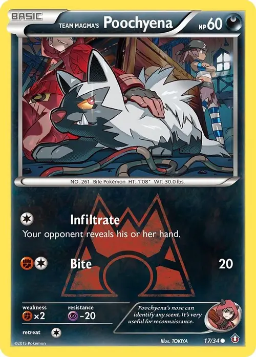 Team Magma's Poochyena card art