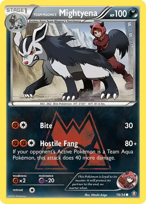 Team Magma's Mightyena card art