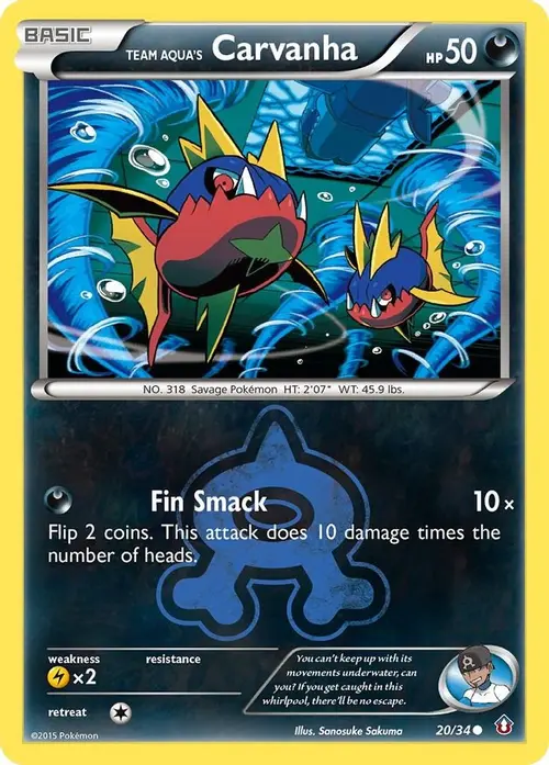 Team Aqua's Carvanha card art