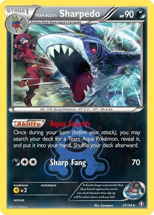 Team Aqua's Sharpedo card art