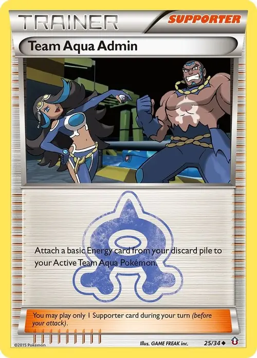 Team Aqua Admin card art