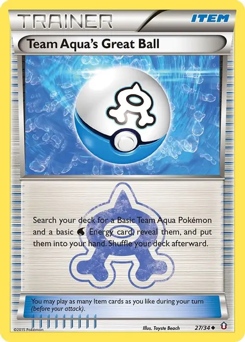 Team Aqua's Great Ball card art