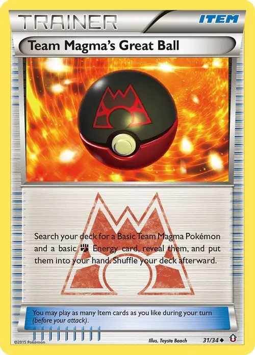 Team Magma's Great Ball card art