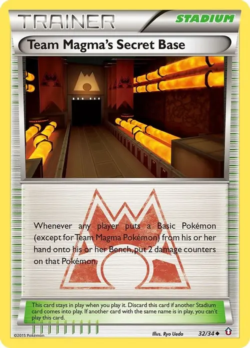 Team Magma's Secret Base card art