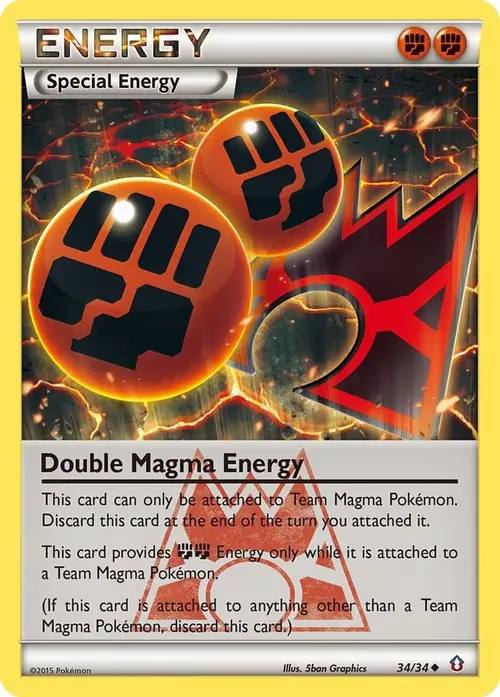 Double Magma Energy card art