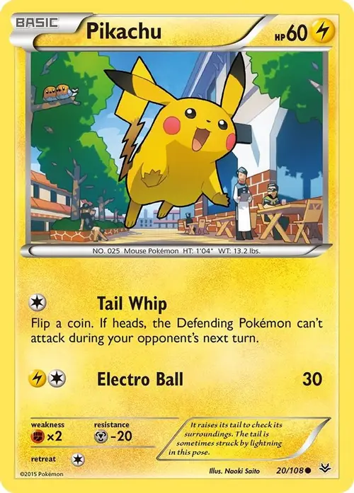 Pikachu card art