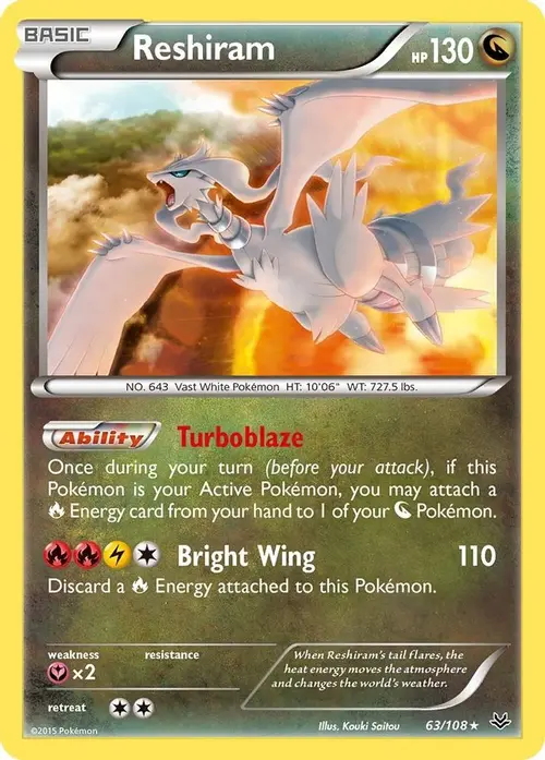 Reshiram card art