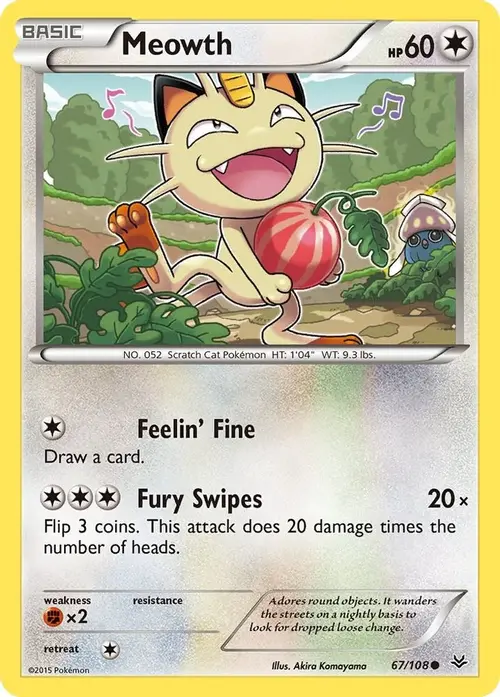 Meowth card art