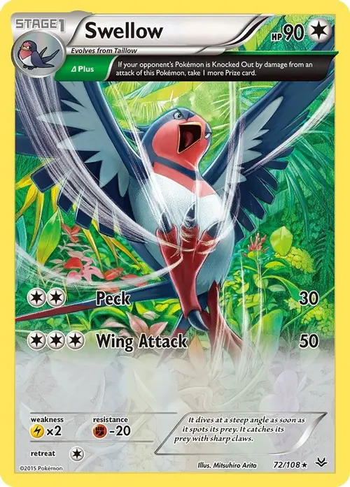 Swellow (72 Delta) card art