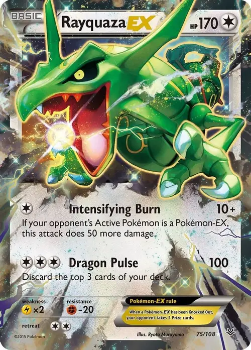Rayquaza EX (75) card art