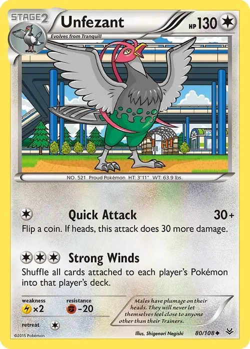 Unfezant (80) card art