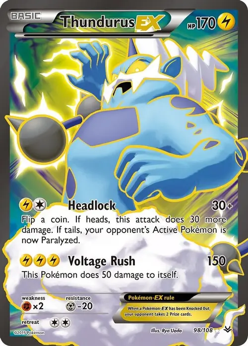 Thundurus EX (98 Full Art) card art