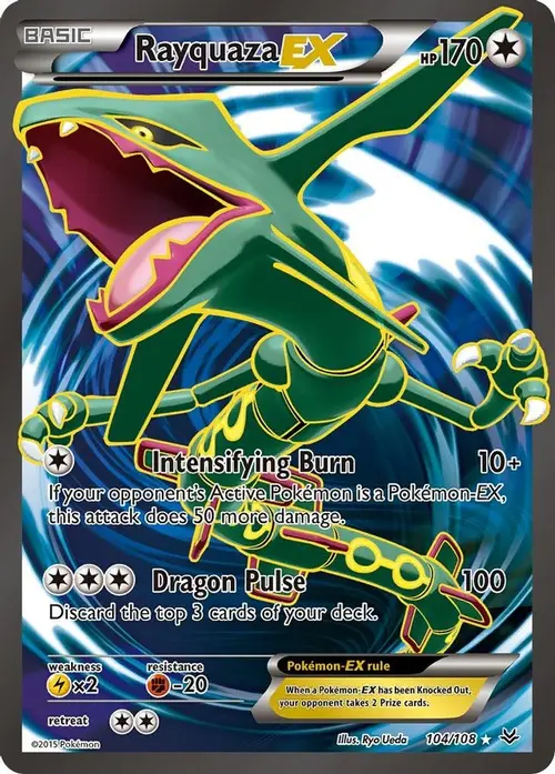 Rayquaza EX (104 Full Art) card art