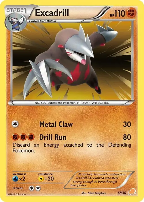Excadrill (#17 Non-Holo) card art