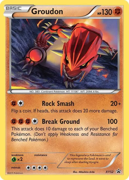 Groudon - XY52 card art